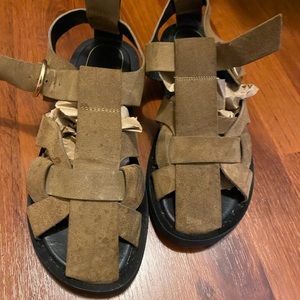 Zara sued fisherman sandals sz 38.